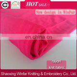 Winfar Textile dyed single jersey spandex rayon knitted fabric for garment