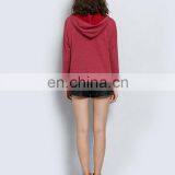 Autumn Fashion Women Irregular Hem Hoody Sweater Leisure Slim Hooded Sweatshirt thumbnail-3