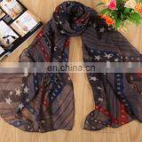 Custom Butterfully Cartoon Printing Simple Polyester Fashion Shawl Silk Scarf thumbnail-3
