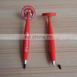 Red Logo Printed Free Mould Rubber Fridge Magnet Ball Pen thumbnail-1