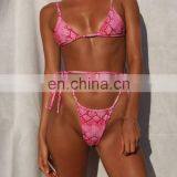 New Sexy Brazilian Snake Print Bikini Set Women Bandage Sling Thong Beach Bikini Mujer Two Piece Padded Swimsuit thumbnail-6