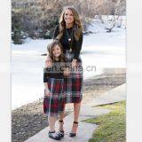 2019 NEW Three Quarter Sleeve Black Plaid Mom Daughter Dress Family Matching Outfit (this Link for Girls,1-12years) thumbnail-6