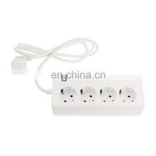 Universal EU Travel Extension Plug Socket 4 Outlets 2 USB Desktop Power Strip Surge Protector thumbnail-2