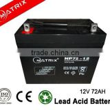 12V 72Ah Lead Acid battery for mobility scooter Matrix Brand