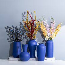 Nordic Large Blue Modern Simple Creative Hand Made Ceramic Vase For TV Bench Decor thumbnail-4