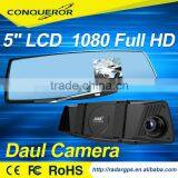 2016 Rearview Mirror With DVR Romote Radar Detector Combo 3 in 1 Car DVR Rearview Mirror