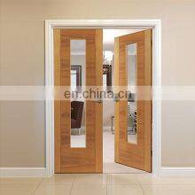 Contemporary Internal Solid Wooden Doors With Glass Flush Glazed Room Dividing Doors thumbnail-1