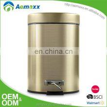 Новая поставка мусорного ведра из латуни золотистого цвета с мягко закрывающейся крышкой thumbnail-3