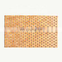 Environmentally Friendly Bamboo Mat Non-slip Rectangular Folding Bathroom Floor Mat