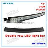 240W Led Light Bar, Led Double Row Light Bar, Curved C.r.e.e Led Light Bar Offroad