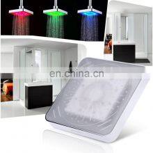 high pressure shower head bathroom shower 3 Colour Changing Water Flow square overhead shower