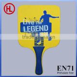LIVE IN LENGEND Hot sale custom cheap promotion gift SQUARE MDF carbon Wooden Beach Tennis Racket with beach ball set wholesale