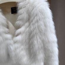 New Fox Fur Strip Fur Coat for Women Encrypted Thickened Fur Coat Short thumbnail-4