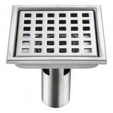 Modern Design Square 304 Stainless Steel Hidden Floor Drain Deep Water Seal With Cross-Border Access for Bathrooms and Toilets
