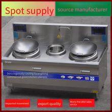 Combination Stove for Stir - Frying and Stewing in Restaurants. One Large and One Small Stir - Fryer. Double - Stir and Single - Temperature Induction Cooker, Deru Brand thumbnail-3