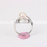 Guangzhou Factory Direct Sale Unique Fresh Water Pearl Silver Jewelry Ring thumbnail-3