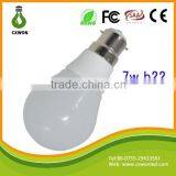 US Famous Bulb Lightings B22 E27 Cheap Smd2835 High Lumen 7w Bee Led Globe Bulb