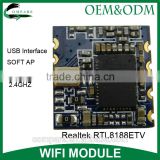150M 2.4G 1T1R wireless RTL8188ETV usb wifi transmitter wifi module