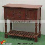 Hand Painted Vintage Console Antique Red Wooden Table