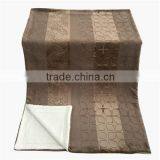 New Design Polyester Embossed Flannel Sherpa Blanket thumbnail-2