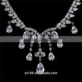 African Fashion Jewelry Set Zircon 24K Platinum Plated Copper Bridal Jewelry Set India Jewelry Set