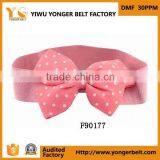 beautiful pink bowknot designs fashion lady elastic garment fabric belt