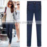 New 98% Cotton and 2% Skinny Scratch Spandex Denim Jeans For Ladies thumbnail-1