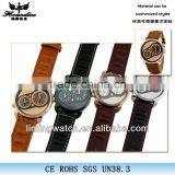 New design hot sale 2015 commercial two time zone watch double time watch