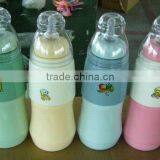 BPA Free Baby Milk Feeding Bottle With Glass Liner and Soft Handle thumbnail-1