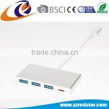 USB 3.1 Type-c to VGA Female Adapter With USB3.0 HUB