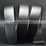 Both Side Cowhide Leather Black Color Elasticated Belt thumbnail-2