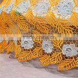 2015 New Fashion Lady Dress Nigeria Heavy Cord Lace Spangles Lace for Party Dress thumbnail-2