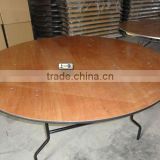 round wood folding table