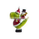 Resin Statues Decorative Chrismas Ornament Snowman Apple Figurines thumbnail-2