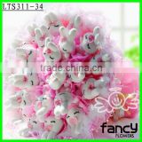 Wholesale pink 24 rabbit bouquets of toys                        
                                                Quality Choice