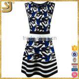 Fashion Autumn Ladies American Office Dress, Beautiful Sleeveless Dress thumbnail-1