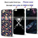 Wholesale Black Matte Finish Soft Tpu Phone Case for IPhone 6s Plus Silicone Back Cover Case for Samsung Galaxy Note5 s6 s7 Edge Quality Choice thumbnail-1