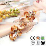 wholesale cellulose acetate flower hair barrettes rhinestone hair clip