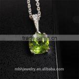 Hot Sale Jewellery Set 18K Gold Plated 925 Sterling Silver Precious Natural Olivine Gemstone Pendant Ring Jewelry Set thumbnail-4