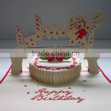 3d Greeting Birthday Cake (with Angel) Card thumbnail-2