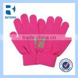 Red Print Custom Logo Touch Screen Winter Glove for Smart Phone