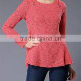 A-line Plus Size XXXL Fashion Cutting Blouse Design for Fat Women Tops thumbnail-1