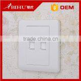 new design factory sale white double data wall socket network type RJ45