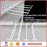Huohua Wholesale High Quality White Install on Square Tube Display Hook for Supermarket thumbnail-1