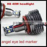 High Power Super White H8 40W Led Angel Eyes Led Marker Lights for Bmw E93 E60 E61 E63 E64 M6 E70 E71 E87