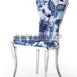 Classic Design Blue&White Porcelain Color Dining Room Furniture Dining Chair Banquet Chair