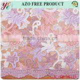 Hot Sale Colorful Contracted Flowers Water Soluble Lace Fabric Chemical Lace Embroidery Fabric thumbnail-2