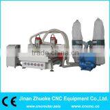 Woodworking CNC Router With 2 GC Air Cooling Spindles/Dust Collector/DSP/Vacuum Table ZK-1325-2