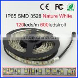 3528 120leds/m 600leds 12V DC warm white white flexible 4.8w/meter 2years warranty IP65 led strip light green blue red