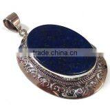 Lapis lazuli pendant 925 silver jewelry blue stone jewelry Antique jewelry